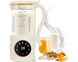 1400ml, Notenmelkmaker 8-in-1, Zelfreinigend | Automatische plantaardige melkmaker voor soja, noten en haver met uitgestelde start, AutoClean, warmhouden en 1400ml inhoud
