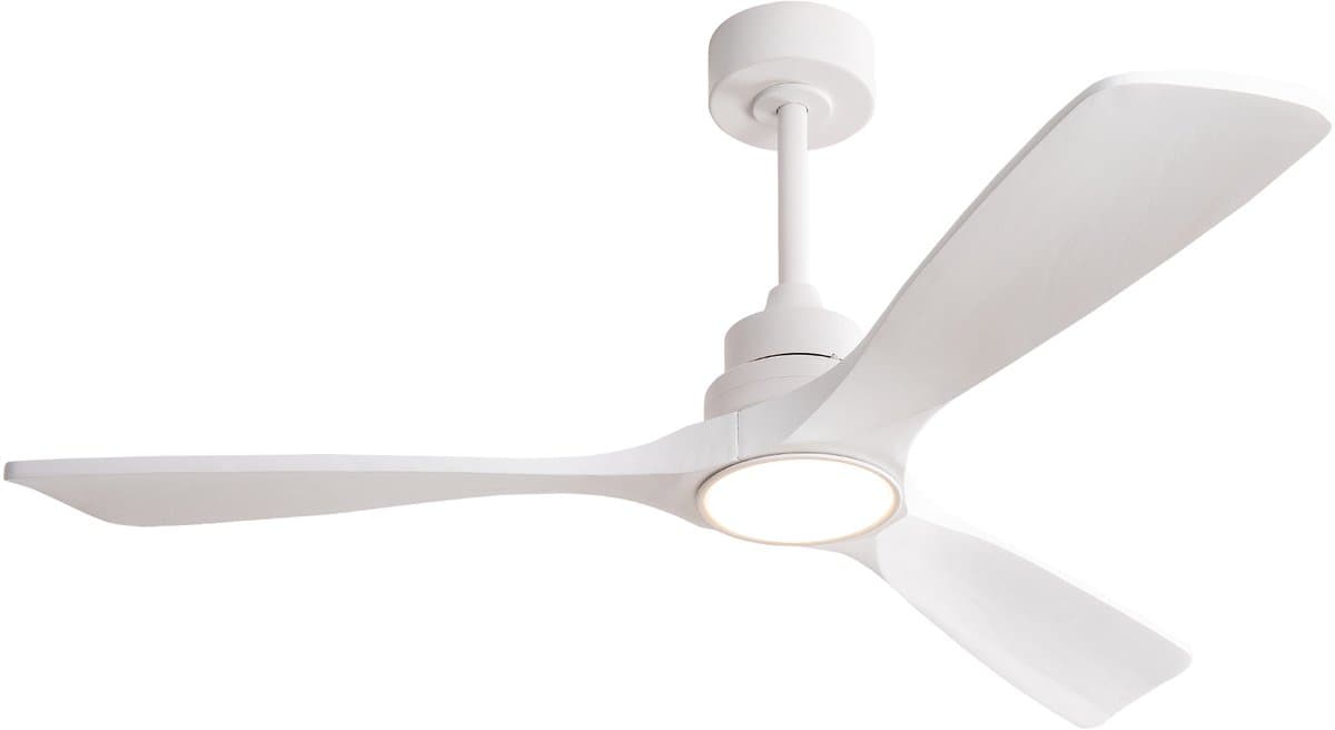 COVREO Plafondventilator met verlichting 132 cm wit, 3 bladen en afstandsbediening — afbeelding 1