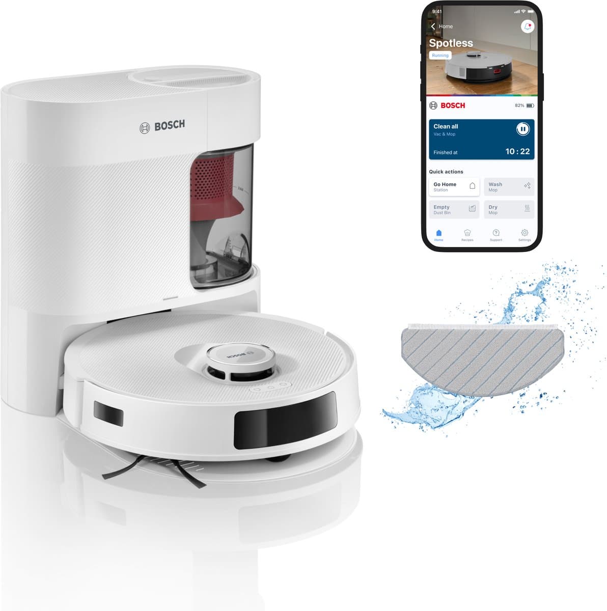 Bosch BCRD2W robot stofzuiger, kan ook dweilen — afbeelding 1