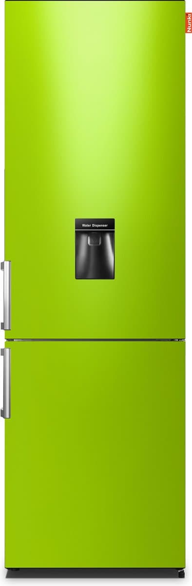 NUNKI LARGEH2O (Light Green Gloss All Sides) Combi Bottom Koelkast, E, 196+66l, Handle, Waterdispenser — afbeelding 1