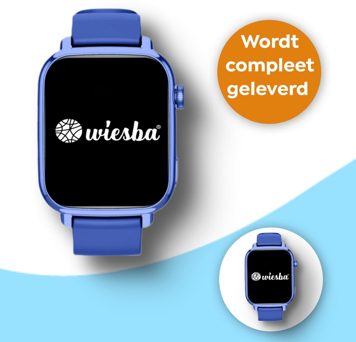 Wiesba WB13 Pro - smartwatch kinderen - gps horloge kind - kinderhorloge bellen - gps tracker kinderhorloge - kinderhorloge met gps - kinderhorloge - Blauw — afbeelding 1