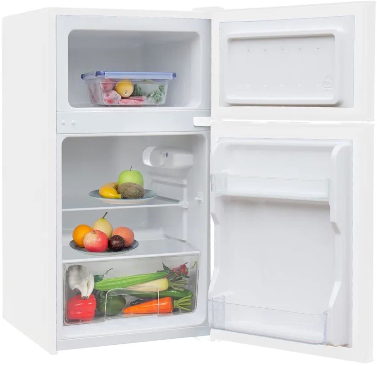 Manta MM545DWH - Koelvriescombinatie - 25L vriezen - 63L koelen - Verwisselbare deur - Wit — afbeelding 1