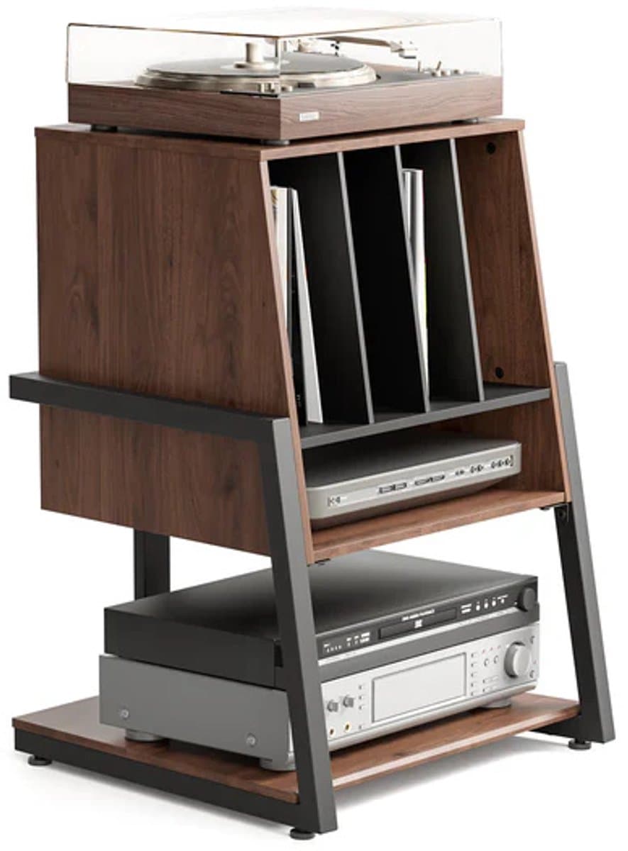 FITUEYES hifi rek - Eiffel Serie hifi kast - Plattenspieler-Tisch – voor platenspeler, versterker & accessoires (4 niveaus) — afbeelding 1