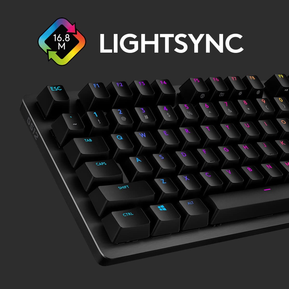 Logitech G512 Carbon GX RED Linear - Bedraad Toetsenbord - Qwerty US - Zwart — afbeelding 1