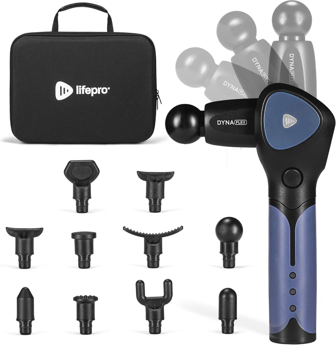 Verstelbaar Spiermassagepistool met 10 Massagetips voor Diepe Weefselmassage — afbeelding 1