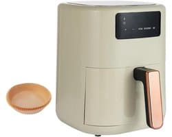 Multifunctionele luchtfriteuse Huishoudelijke luchtfriteuse, 8 liter grote capaciteit, multifunctionele elektrische friteuse, witte olievrije volautomatische friet (Kleur: Blan
