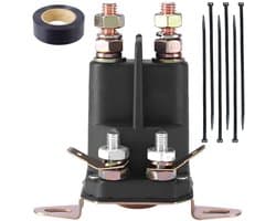 Buitenboordmotor Starter Relais - Contactschakelaar Motor - Grasmaaier Onderhoud - Brede Compatibiliteit - 4 Polen 12V - Zwart