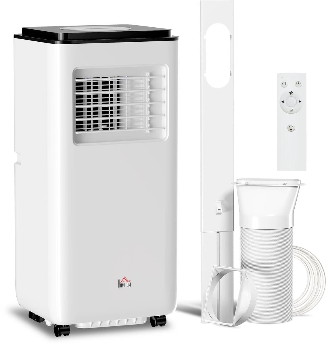 Mobiele Airco 7000 BTU 750W - 5 Modi - 2 Snelheden - LED Display - Afstandsbediening - Voor Slaapkamer En Woonkamer - 33x28x70,4 cm - 1 Stuk - Wit — afbeelding 1