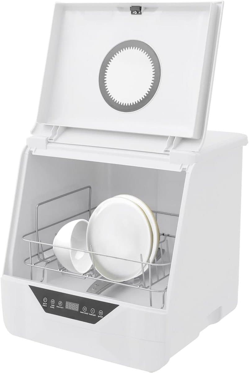 Mini Vaatwasser - Aanrecht Vaatwasser - Snel Schoon Maken - Vier Wasprogramma's - 5 Plaatsinstellingen - Wit — afbeelding 1
