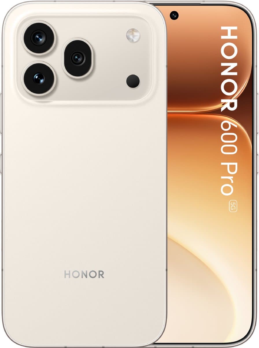 HONOR 600 Pro 5G Smartphone 12GB RAM 512GB Wit-Goud 6.57 inch AMOLED Scherm 200MP Camera — afbeelding 1