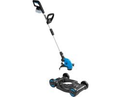 Accu grasmaaier - Tuinmaaier trimmer - Gazon onderhoud - 3-in-1 functie - 30 cm maaibreedte - Zwart blauw