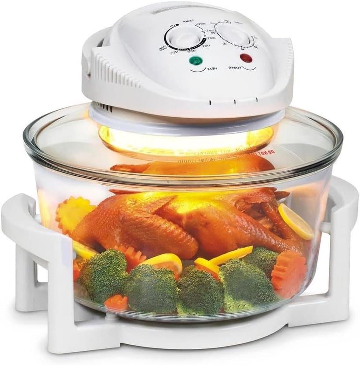 Heteluchtoven Airfryer - Multicooker Grill - Gezond Koken - Grote Glazen Pan - 17 Liter Capaciteit - Transparant — afbeelding 1