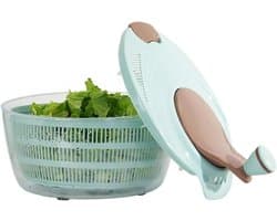 Salade Spinner - Groente Droger - Maaltijd Voorbereiding - Dubbellaags Capaciteit - 26.8 cm - Blauw