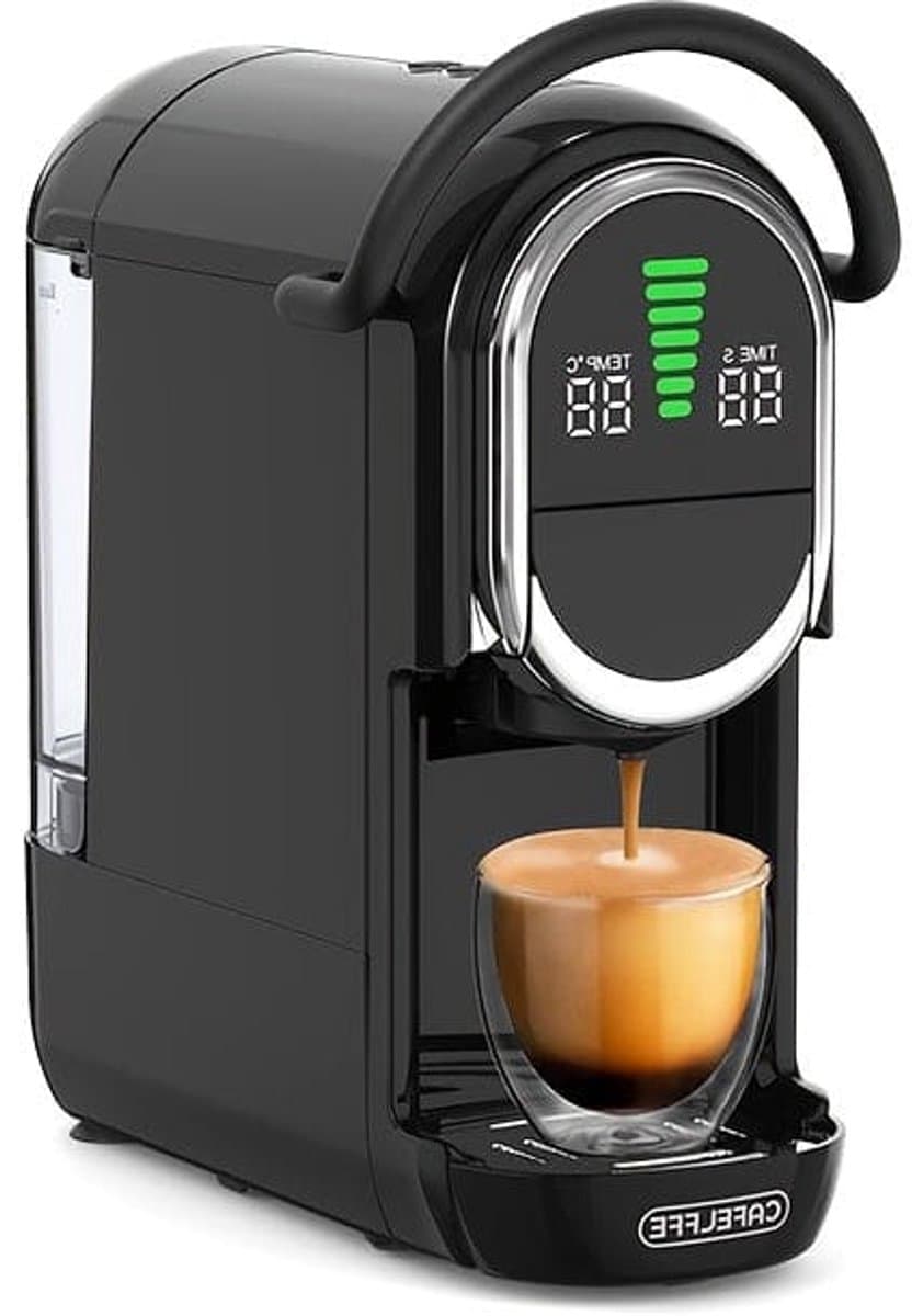 Koffiecupmachine – Capsulekoffiemachine – Espresso-apparaat – Koffiezetapparaat – Machine voor Koffiecapsules – 4-in-1 Compatibel met Diverse Capsules – 19 Bar Pomp met LCD Display — afbeelding 1