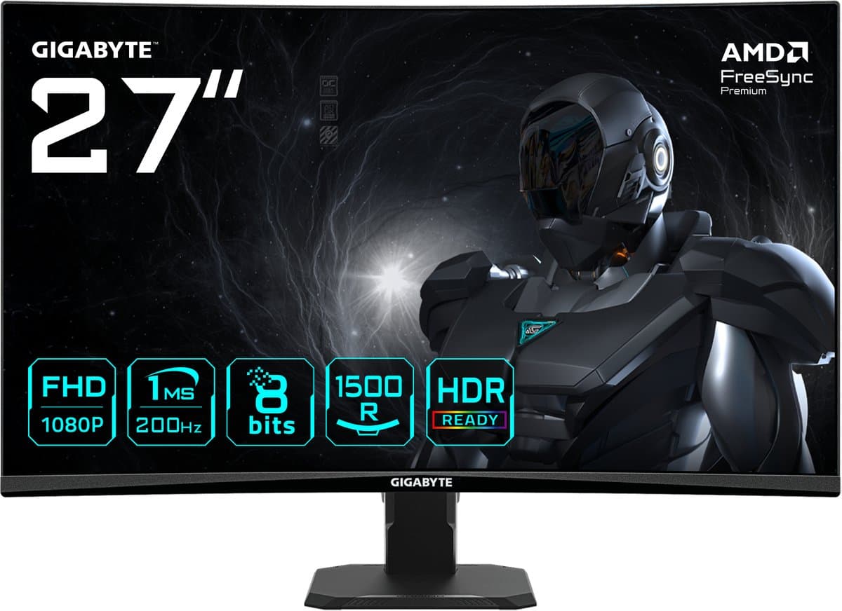 GIGABYTE GS27FCA - Full HD VA Gaming Monitor - 200Hz - 27 Inch — afbeelding 1