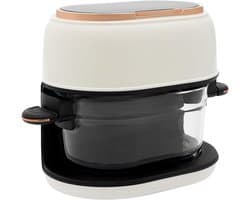Airfryer - Heteluchtfriteuse - Gezond Frituren - Borosilicaat Glazen Mand - 4 Liter - Wit