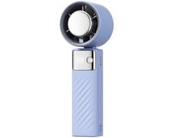 Draagbare ventilator, mini oplaadbare ventilator 4000mAh, kleine stille turboventilator met instelbare snelheden (1 tot 199), koelventilator voor kamperen, sporten en reizen (blauw)