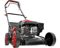 Benzine Grasmaaier - Loopmaaier Motor - Gazon Onderhoud - Achterwielaandrijving - 41 cm Maaibreedte - Zwart