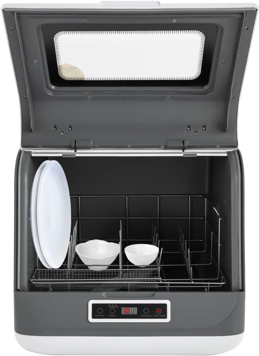Allvia® Mini Vaatwasser - Kleine Vaatwasser - Vrijstaande Vaatwasser - met 3 Wasmodi - Zonder Installatie met 2 Droogmethoden — afbeelding 1