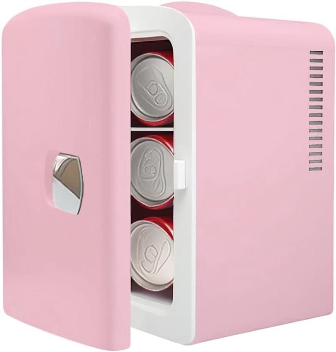 Mini Koelkast - Compacte Koeler - Dranken Koelen - Stil Werking - 4 Liter - Zacht Roze — afbeelding 1