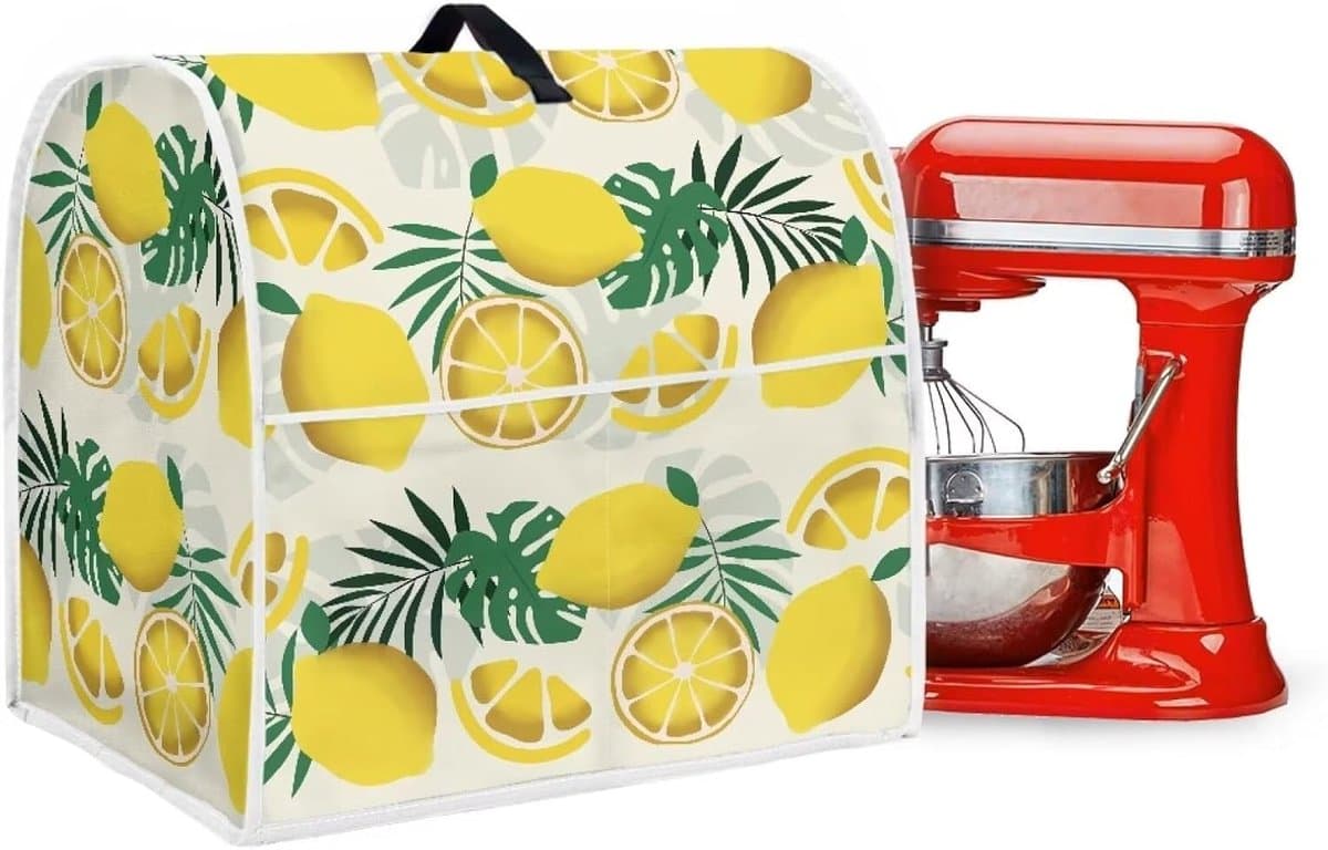 Stand Mixer Cover - Keukenmachinehoes Apparaatbeschermer - Keuken Organisatie - Met Opbergvak - 37 cm Hoog - Tropical Monstera — afbeelding 1