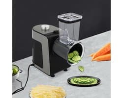 Elektrische Groentesnijder 1000 W – Keukenmachine met 10 Roestvrijstalen Messen – Spiraalsnijder voor Groenten en Fruit