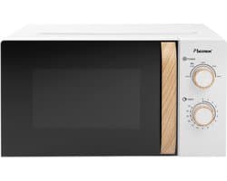 Bestron AMN200NH Magnetron 20 Liter - Compacte Solo Magnetron - 5 Vermogensstanden - Mechanische Timer met Automatische Uitschakeling - Ontdooifunctie - Draaiplateau - Vrijstaande Magnetron voor Keuken, Studenten, Kleine Huishoudens - Wit