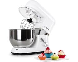 Klarstein Küchenmaschine, Knetmaschine mit 5L Schüssel, 1800W Profi Küchenmaschine mit Knethaken und Schneebesen, Universal Küchenmaschine mit 6 Stufen, Teigmaschine zum Rühren, Kneten und Aufschlagen