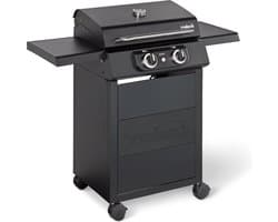 Elektrische grill eCRAVE met gegoten grillwagen - opbergruimte - SIMPLE CLEAN reinigingssysteem - 2 verwarmingselementen - vormvaste braadmuts - thermometer
