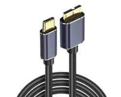 Externe schijfkabel - Datakabel - Snelle gegevensoverdracht - Dubbel afgeschermde kern - 5Gbps USB 3.0