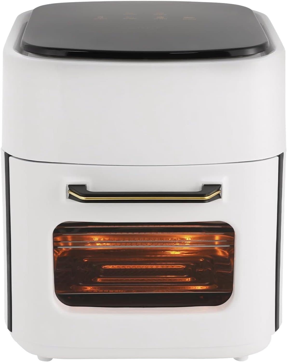 Heteluchtfriteuse, 15 liter, friteuse zonder olie, airfryer, luchtheteluchttechnologie, touchscreen, 1400 W, 37,05 x 29 x 37,05 cm, wit — afbeelding 1