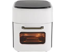 Heteluchtfriteuse, 15 liter, friteuse zonder olie, airfryer, luchtheteluchttechnologie, touchscreen, 1400 W, 37,05 x 29 x 37,05 cm, wit