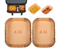 Air Fryer Liners - Voor Tefal XXL Dual Easy Fry, 100 Stuks