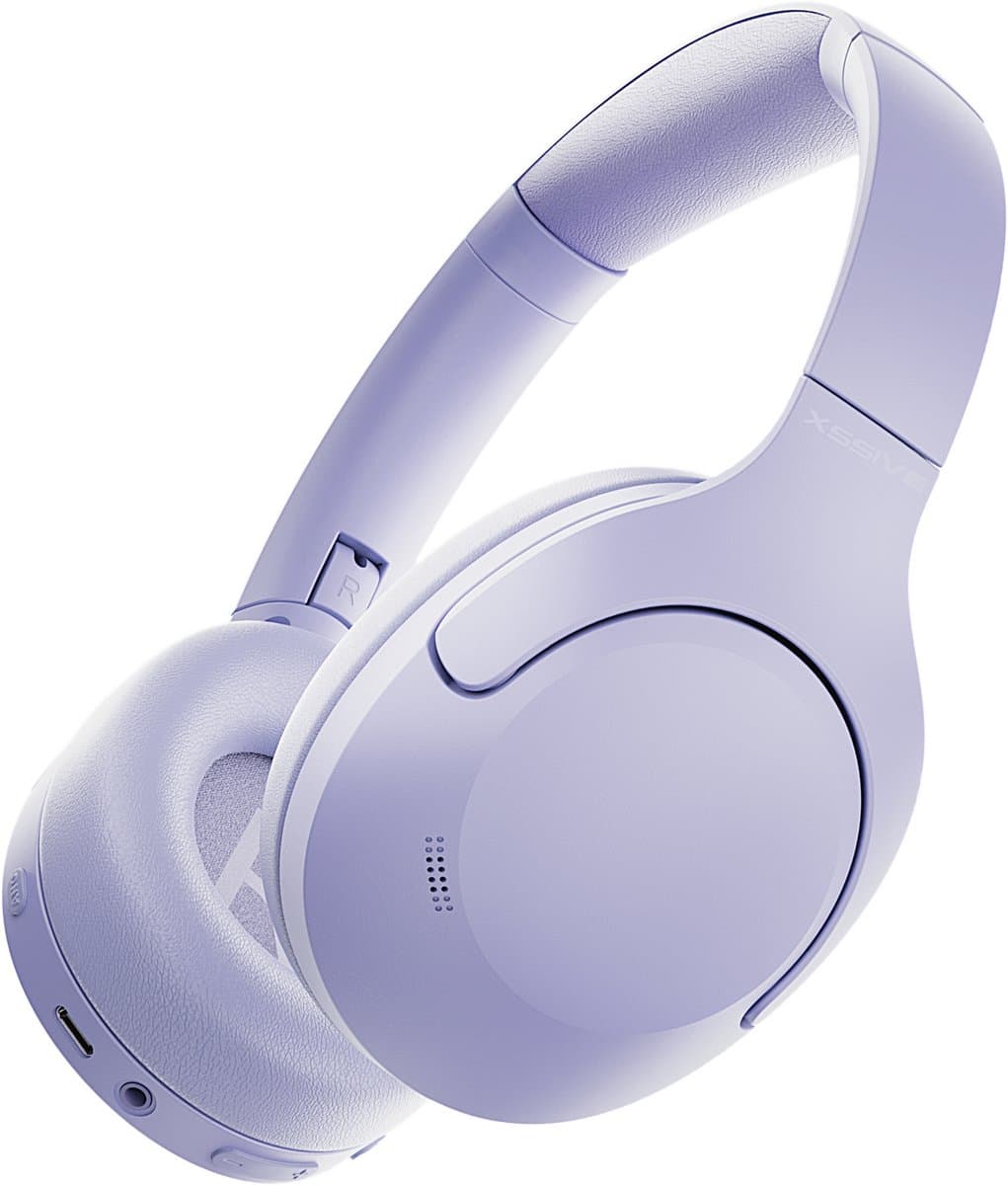 Xssive H11 Bluetooth Hoofdtelefoon met Noise Cancelling - 40mm Titanium Drivers & 50U Speeltijd - Paars — afbeelding 1