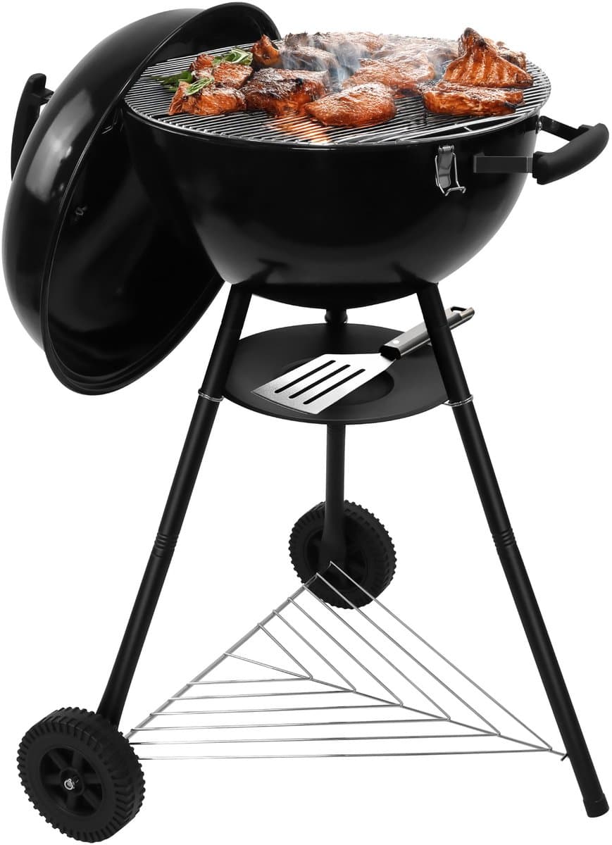 Gregman Roast 60 - 2 in 1 BBQ - Elektrische Houtskool Barbecue met Deksel - Zwart — afbeelding 1