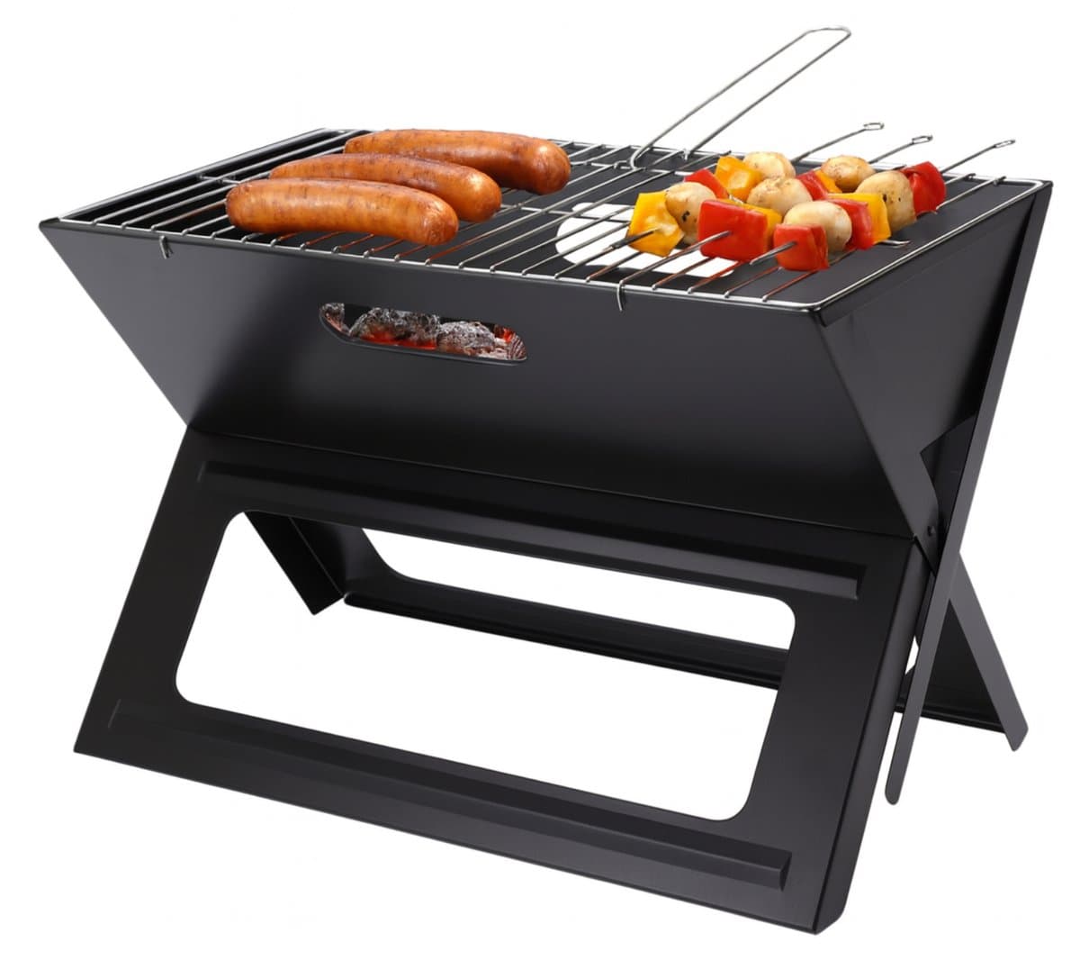 Lomera Opvouwbare Barbecue - Inklapbare Barbecue - Draagbare Barbecue - Houtskool Barbecue - Camping Barbecue - Strand Barbecue - Park Barbecue - Praktische Vorm - BBQ Opvouwbaar - Opvouwbare BBQ Camping — afbeelding 1