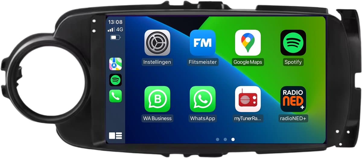CarPlay autoradio geschikt voor Toyota Yaris | 2011 t/m 2019 | Android 13 | 9 inch | Draadloos Apple CarPlay & Android Auto | 2GB + 32GB | 8-Core processor | Davilon | 2025 model | 2011 2012 2013 2014 2015 2016 2017 2018 2019 | Bluetooth & Wifi — afbeelding 1
