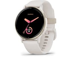 Garmin Vivoactive 5 - Sporthorloge - AMOLED-Scherm - Ivory/Cream Goudkleurig