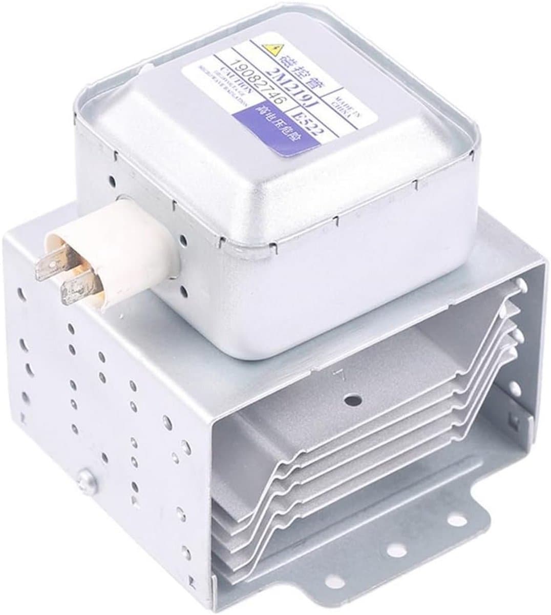 Magnetron Onderdeel - Reserveonderdeel Oven - Apparaat Repareren - Metalen Constructie - 15 x 15 x 15 cm - Zilver — afbeelding 1