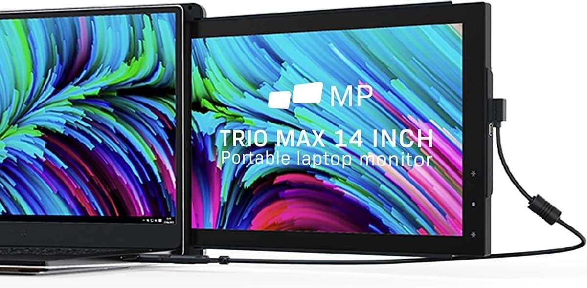 Mobile Pixels Trio Max 14 inch portable monitor – Full HD IPS laptop scherm extender – USB C USB A tweede monitor display – draagbaar extra scherm voor Windows macOS Android Switch met kickstand single screen — afbeelding 1