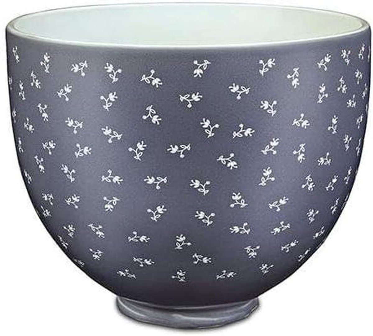 Keramische Mengkom - Bakkom - Bakken en Mixen - Vintage Floral Design - 4.7 Liter - Blauw — afbeelding 1
