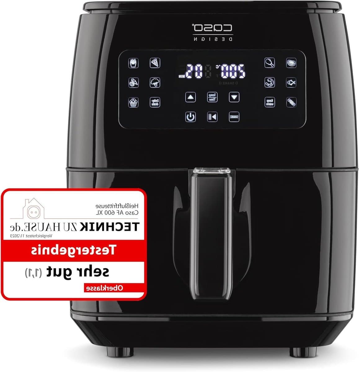 Heteluchtfriteuse XL - Airfryer groot - Gezond Koken - 12 Programma's - 6 Liter - Zwart — afbeelding 1