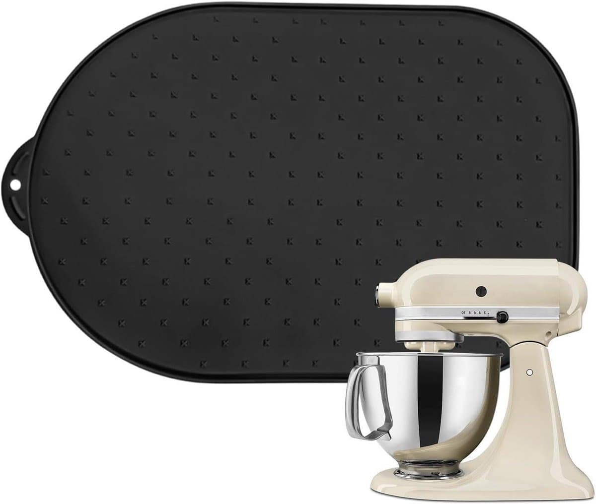 Keukenmixer Schuifmat - Apparaat Glijplank - Apparaten Verplaatsen - Beschermt Aanrecht - 402 x 271 cm - Zwart — afbeelding 1