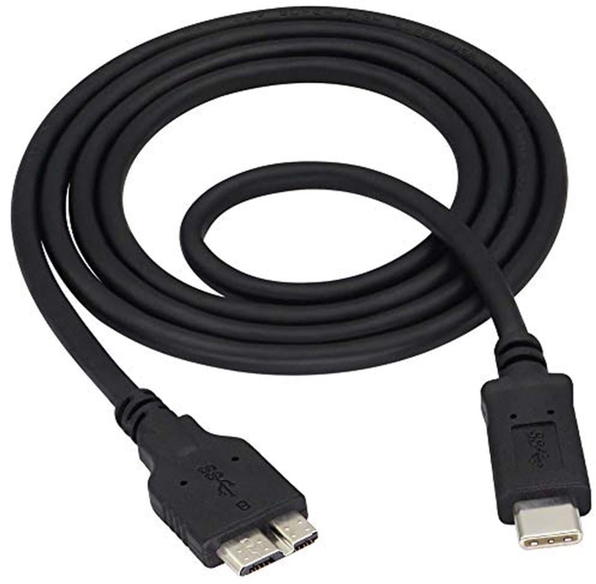Datakabel - Type-C naar Micro B - Opslag Uitbreiden - 5Gbps Supersnel - 1 Meter - Zwart — afbeelding 1