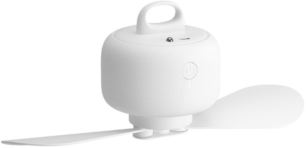 Camping Ventilator 8000mAh Batterij, USB Oplaadbaar, Afstandsbediening, Afneembare Bladen, Haak, Timer, 4 Snelheden, Buiten, Wit — afbeelding 1