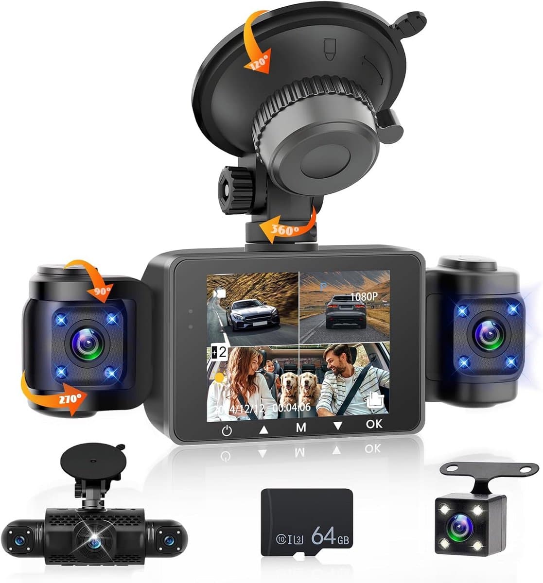 360 Dash Cam Dashcame 3 Inch — afbeelding 1