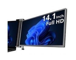 Portable Monitor Link 14.1" - Full HD Draagbare monitor met USB-C & HDMI - Extra scherm laptop - Plug & Play - Incl. Draagtas