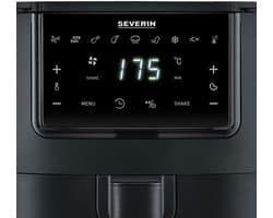 Compacte heteluchtfriteuse met 4 liter inhoud en 9 programma's