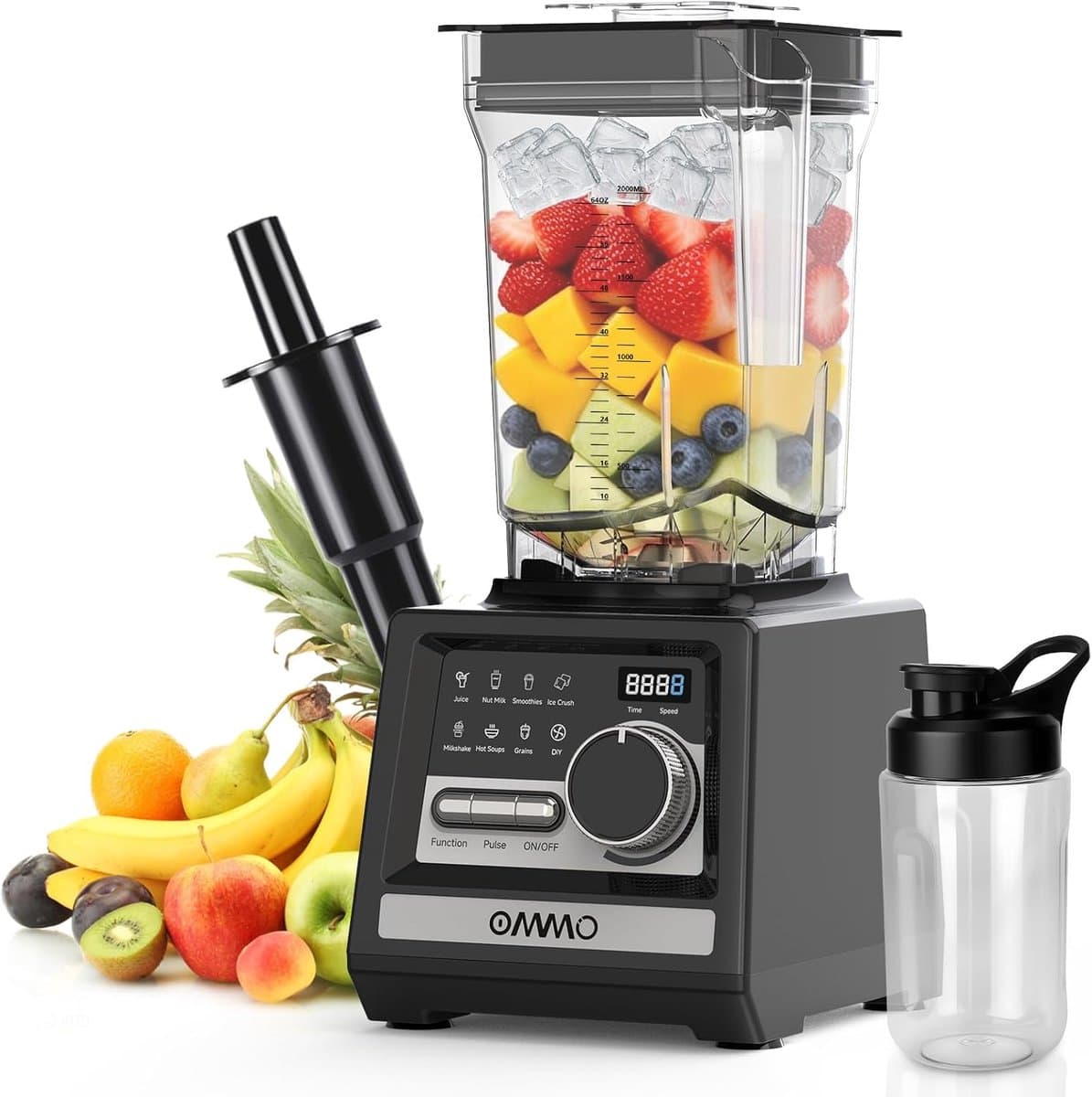 Krachtige Blender - Smoothie Maker - Gezonde Dranken Maken - 9 Snelheidsstanden - 2 Liter Kan - Zwart — afbeelding 1