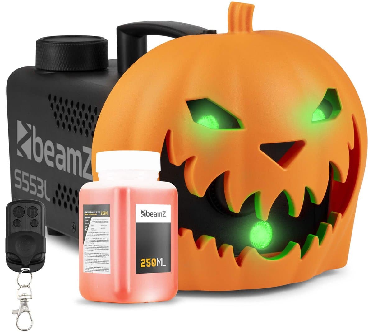 Rookmachine Halloween - Opklikbare Pompoen - Party rookmachine met LED’s en rookvloeistof — afbeelding 1